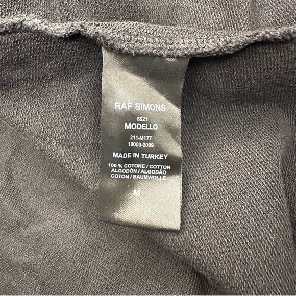 Raf Simons RARE! Black Teenage Dreams Oversized Zipped Distressed Hoodie Sz Med - Picture 11 of 11